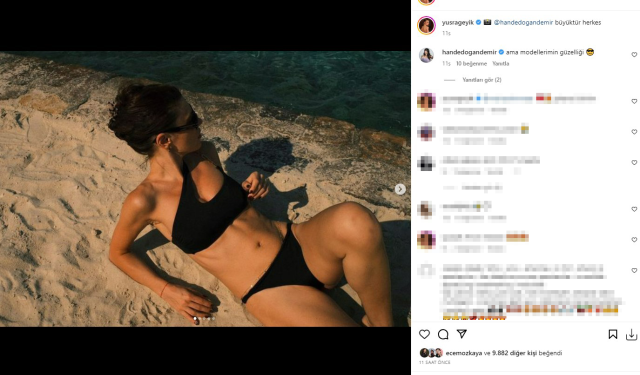 Aile dizisinin başrolü Yüsra Geyik, bikinili pozlarıyla görenleri büyüledi