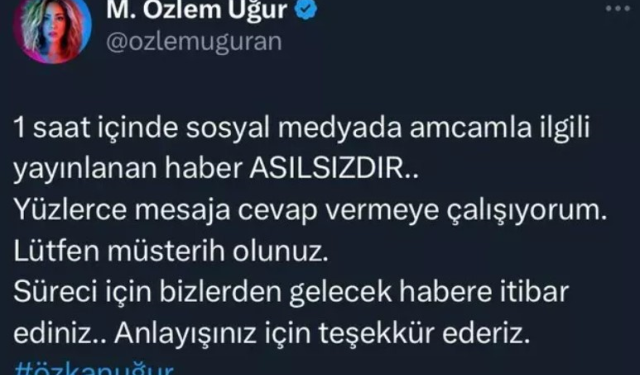 Entübe edilen Özkan Uğur'un yeğeni çıkan ölüm haberlerine isyan etti