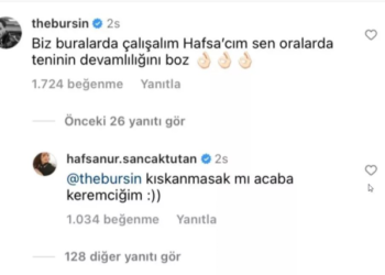 Hafsanur Sancaktutan bikinili pozlarına Kerem Bürsin kayıtsız kalamadı
