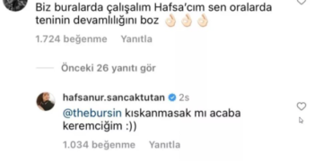 Hafsanur Sancaktutan bikinili pozlarına Kerem Bürsin kayıtsız kalamadı