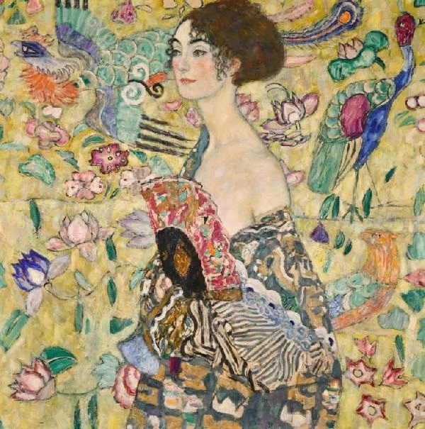 Gustav Klimt'in 'Yelpazeli Kadın' tablosu rekor fiyata satıldı