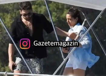 Tatilde görüntülenen Sıla Türkoğlu ve Alp Navruz'un aşkı belgelendi