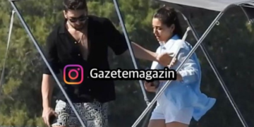 Tatilde görüntülenen Sıla Türkoğlu ve Alp Navruz'un aşkı belgelendi