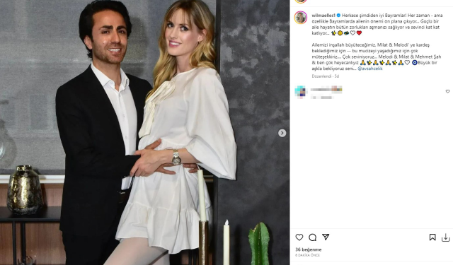 Wilma Elles 7 aylık hamile! Peş peşe karnı burnunda pozlarını paylaştı