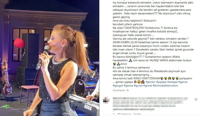 Azeri Kızı Günel'den Ebru Gündeş'e olay suçlama: Konserimi engelledi