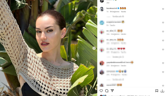 Hamilelik kilolarından kurtulan Fahriye Evcen peş peşe bikinili pozla verdi