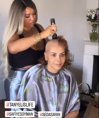 Pankreas kanseri tedavisi gören Tanyeli, saçlarını kazıttı