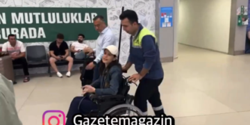 Talihsiz kaza! Ayak bileğini burkan Beren Saat tekerlekli sandalyede görüntülendi