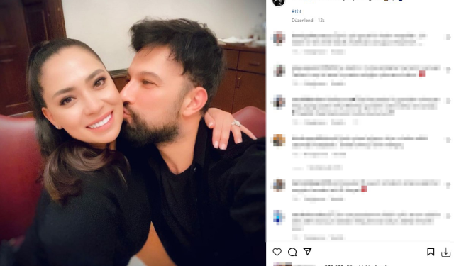 Tarkan, eşini öptüğü fotoğrafı paylaşarak Dünya Öpücük Günü'nü kutladı