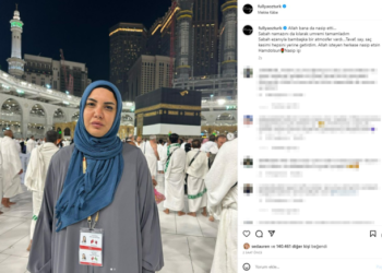 Umreye giden Fulya Öztürk başörtülü fotoğraflarını paylaştı: Rabbim nasip etti