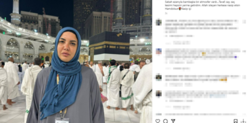 Umreye giden Fulya Öztürk başörtülü fotoğraflarını paylaştı: Rabbim nasip etti