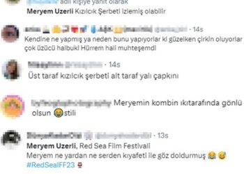 Arabistan'da törene katılan Meryem Uzerli başını kapattı! Tarzını görenler beğenmedi