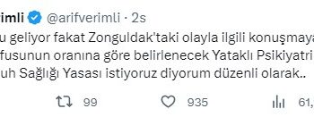 Arif Verimli Zonguldak'ta yaşanan vahşete sessiz kalmadı: Acilen ruh sağlığı yasası çıkarılmalı