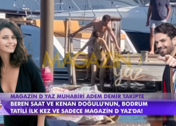Beren Saat'in koltuk değnekli deniz keyfi! Eşi Kenan Doğulu bir saniye yanından ayrılmadı