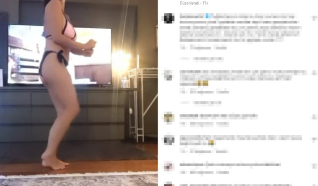 Bikiniyle dans ettiği videoyu 'Benden sonra umre' notuyla paylaşan Tuğba Ekinci'ye tepki yağıyor