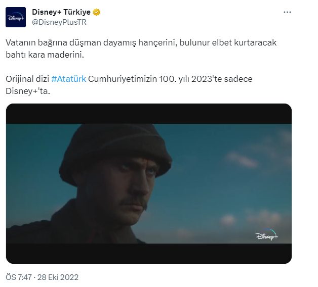 Eda Ece, Atatürk dizisini yayınlamayan Disney Plus'a tepkisiz kalmadı