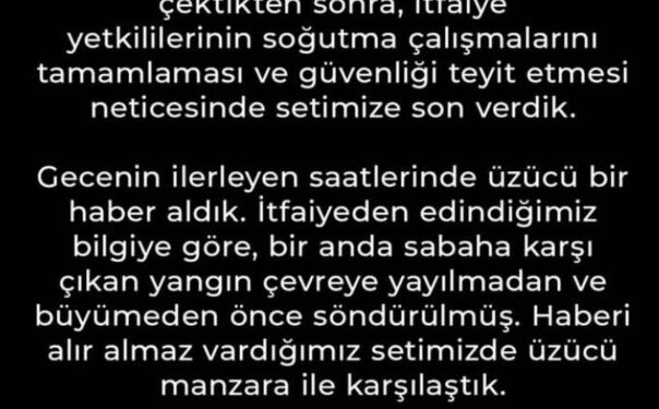 Efsane filminin Çorum setinde yangın çıkıt! Bir öküz telef oldu