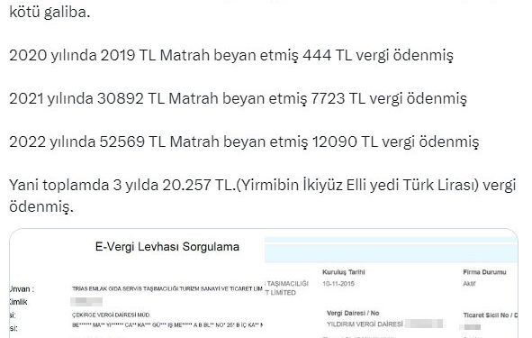 Gösterişli hayatıyla tanınan Nevra Bilem ve eşi 3 yılda sadece 20 bin TL vergi ödemiş