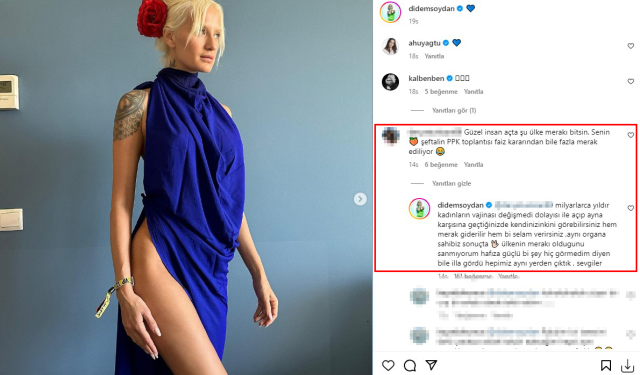 İç çamaşırsız pozunu paylaşan Didem Soydan'dan 'Cinsel organını aç da rahatla' diyen takipçisine yanıt: Kendinizinkini görebilirsiniz