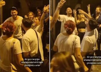 Ünlü oyuncu Uraz Kaygılaroğlu sokakta şarkı söylerken üstüne su döktüler