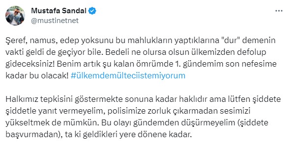 Mustafa Sandal, yabancı uyruklu şahsın 9 yaşındaki çocuğa istismar iddiasına öfke kustu: Defolup gideceksiniz