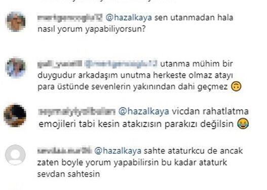 'Nerede yayınlanacağı beni ilgilendirmiyor' dediği Atatürk filmine kalp emojili yorum yapan Hazal Kaya'ya tepki yağıyor