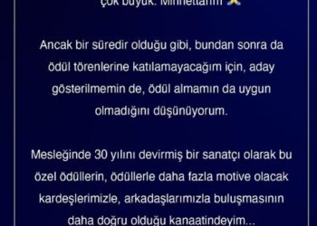 Resti çeken Ebru Gündeş, hiçbir ödül törenine katılmayacak