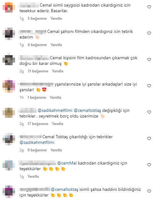 Sübhaneke duasıyla dalga geçen oyuncu Cemal Toktaş, Sadık Ahmet filminin kadrosundan çıkarıldı