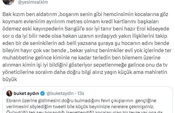Sular durulmuyor! Yeşim Salkım bu sefer de Buket Aydın'a 'Metres' diyerek yüklendi