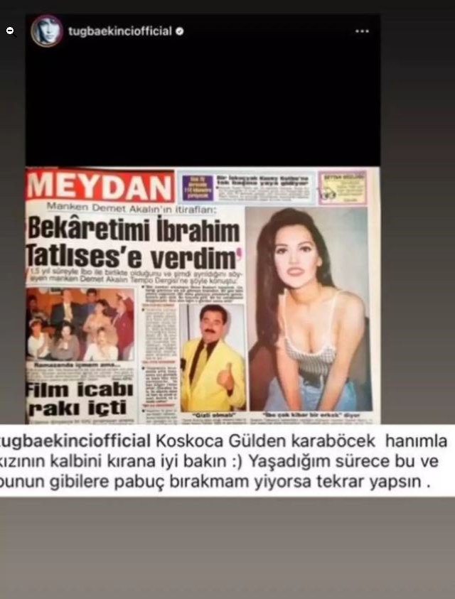 Tuğba Ekinci'den Demet Akalın'ı küplere bindirecek 'Bekaret' paylaşımı