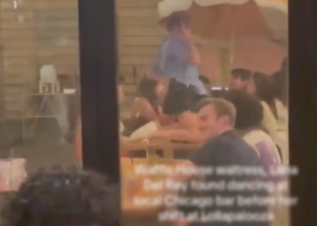 Ünlü Şarkıcı Lana Del Rey, garson kıyafetiyle barda twerk yaptı