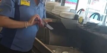 Ünlü şarkıcı Lana Del Rey, garsonluk yaparken görüntülendi