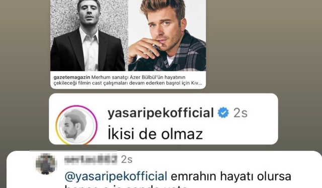 Yaşar İpek'ten 'Emrah'ın hayatını sen oyna' diyen takipçisine tartışma çıkaracak cevap: Hayatı boş