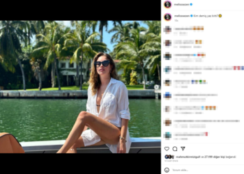 'Yaz bitmedi' diyen Melis Sezen, siyah bikinisiyle kamera karşısına geçti