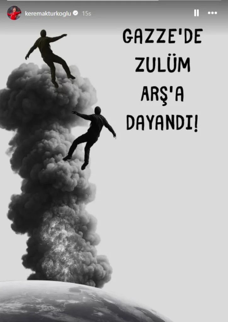 Kerem Aktürkoğlu'ndan Gazze'ye destek mesajı
