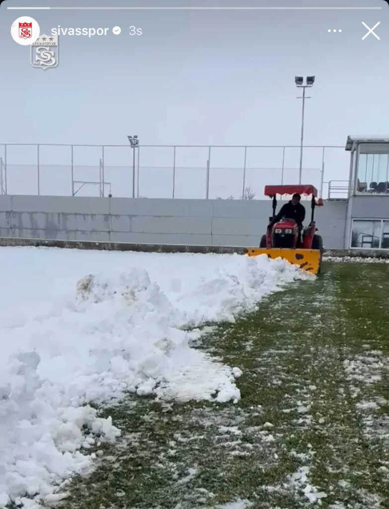 Sivas’ta Fenerbahçe maçı öncesi kar sürprizi!