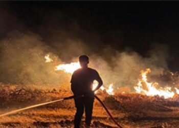 İzmir İtfaiyesi Buca’da başlayıp Gaziemir’e ulaşan yangına karşı siper oldu
