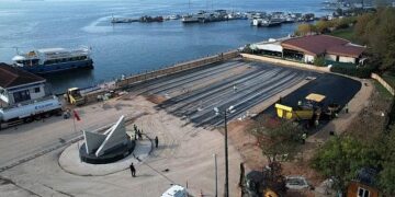 1 Mart Vapur İskelesi Otoparkı yüzde 85 tamam