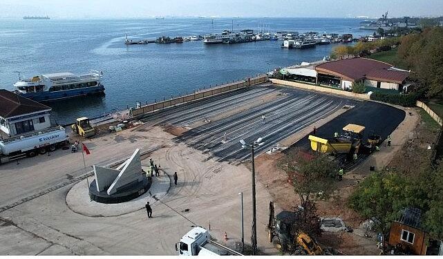 1 Mart Vapur İskelesi Otoparkı yüzde 85 tamam