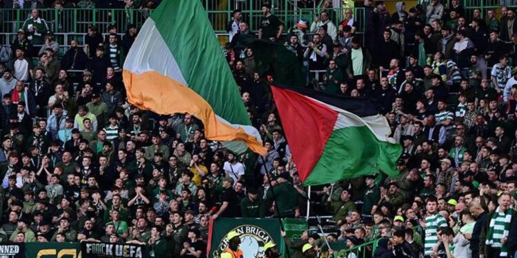 Celtic taraftarlarından İsrail’e protesto