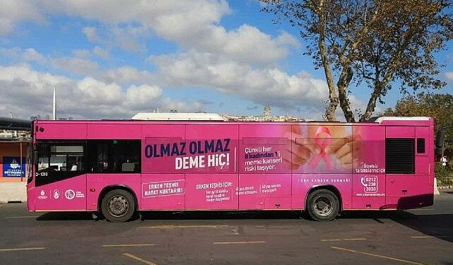 İETT’den Meme Kanseri Farkındalık Otobüsü
