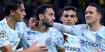 Inter, U.S Gilloise deplasmanında farklı kazandı! Hakan Çalhanoğlu sahneye çıktı