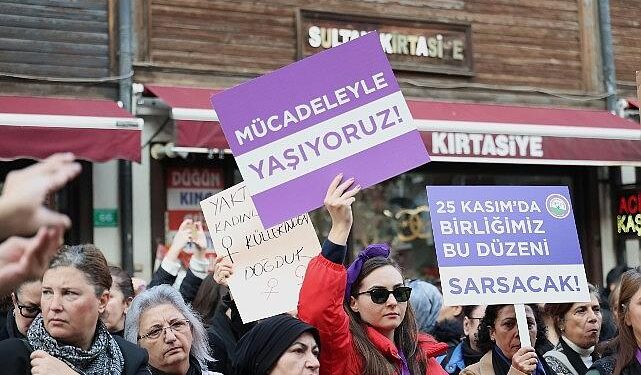 Bursa’da Binlerce Kadın Şiddetsiz Bir Yaşam, Adalet ve Eşitlik İçin Yürüdü