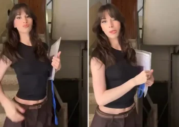 Genç stajyerin kıyafeti sosyal medyayı karıştırdı