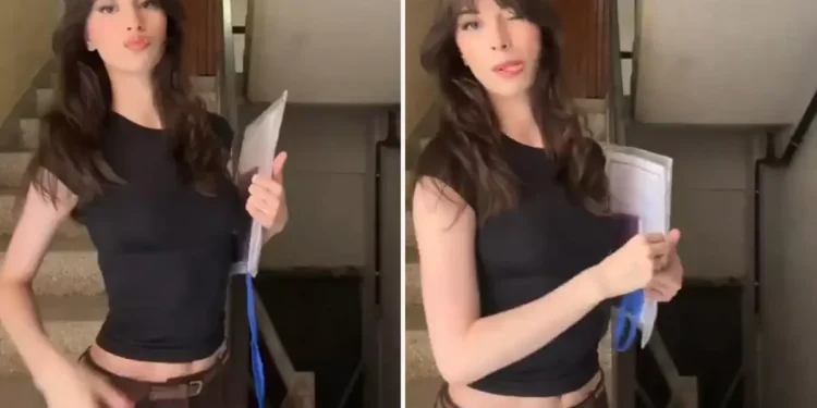 Genç stajyerin kıyafeti sosyal medyayı karıştırdı