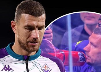 Edin Dzeko öfkeli taraftarları megafonla sakinleştirdi! Fiorentina yine kazanamadı, tribünler öfke saçtı