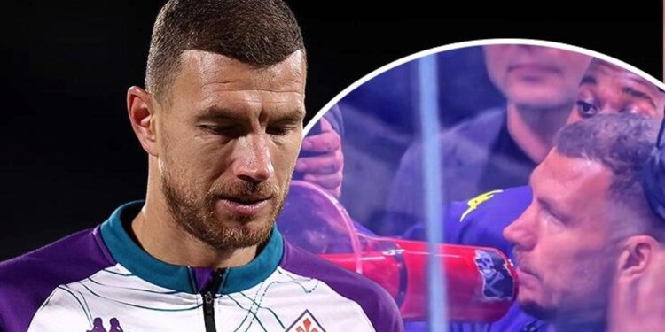 Edin Dzeko öfkeli taraftarları megafonla sakinleştirdi! Fiorentina yine kazanamadı, tribünler öfke saçtı