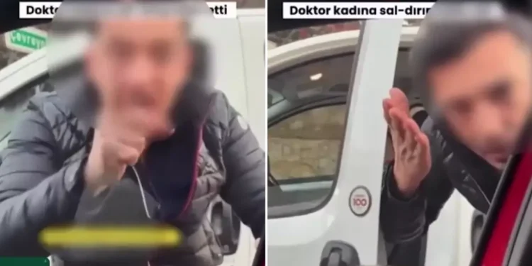 Kadın sürücüye dehşeti yaşatan maganda yakalandı