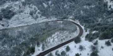 Demirci’de Kar Yağışı Manzarası