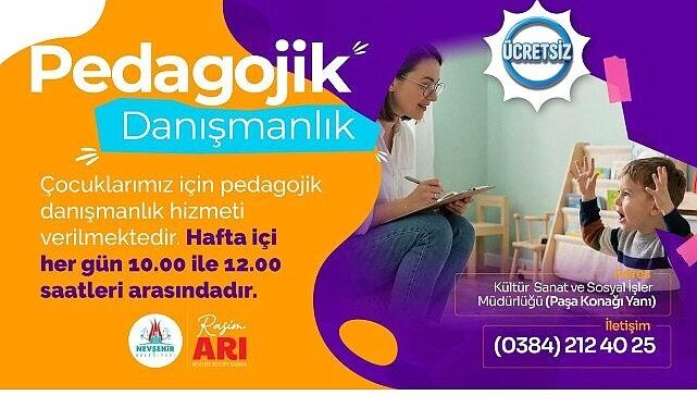 Nevşehir Belediyesi’nden Çocuklara Pedagojik Danışmanlık Hizmeti